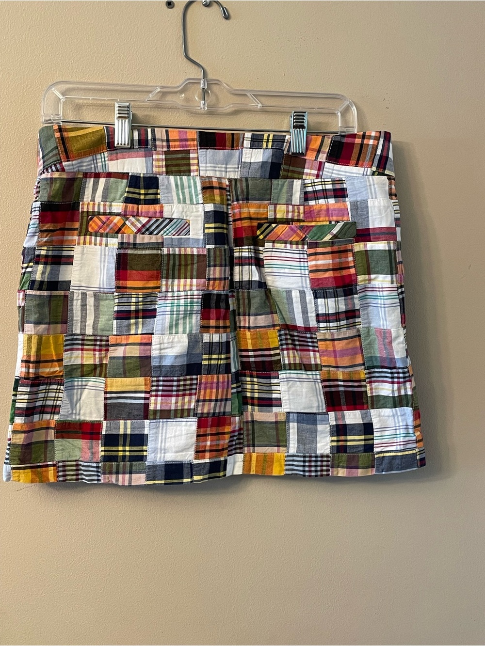 J. Crew Multicolor Patchwork Plaid Mini Skirt